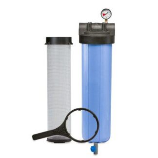 Carcasa para Filtro bolsa, cuerpo color azul y tapa negra E/S 1.5″