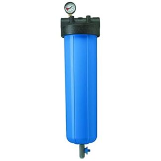 Carcasa para Filtro bolsa, cuerpo color azul y tapa negra E/S 1″