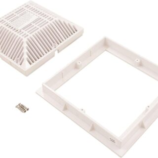 Rejilla plástica cuadrada 9″x9″antiatrapamiento, incluye marco