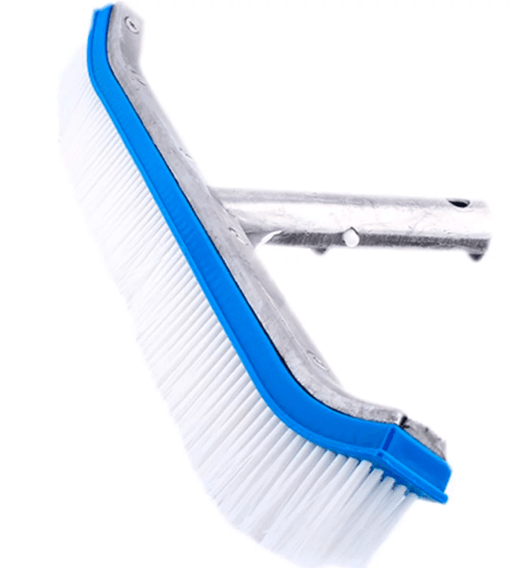 Cepillo azul con cerdas en nylon, 18” de longitud con mango metálico