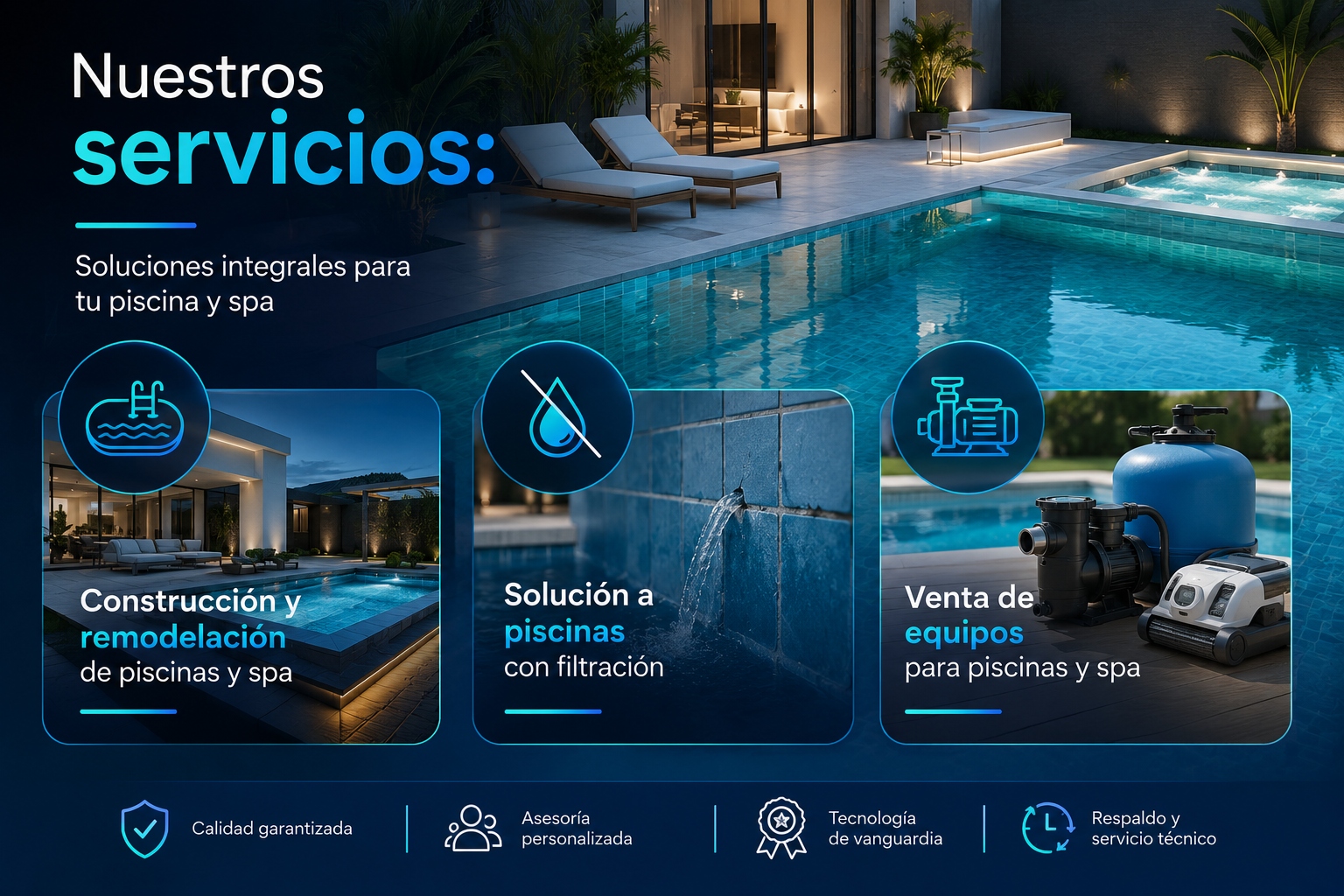 construcción de piscinas