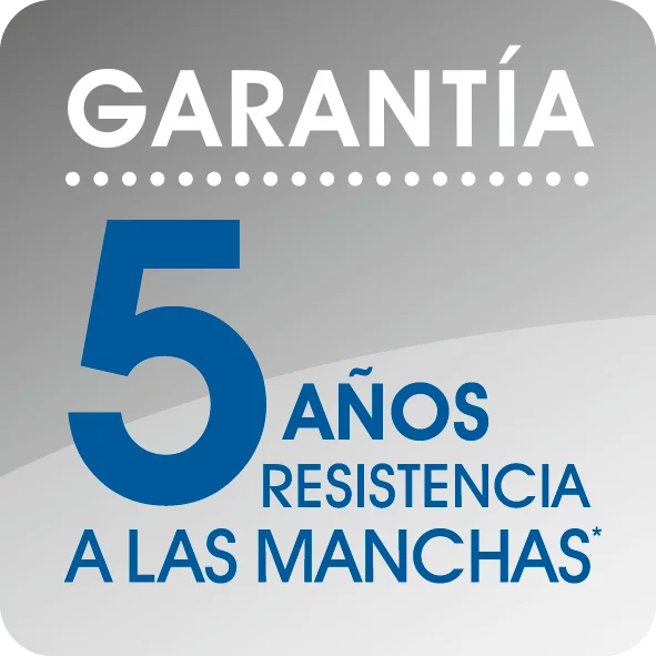 Garantia 5 años contra manchas