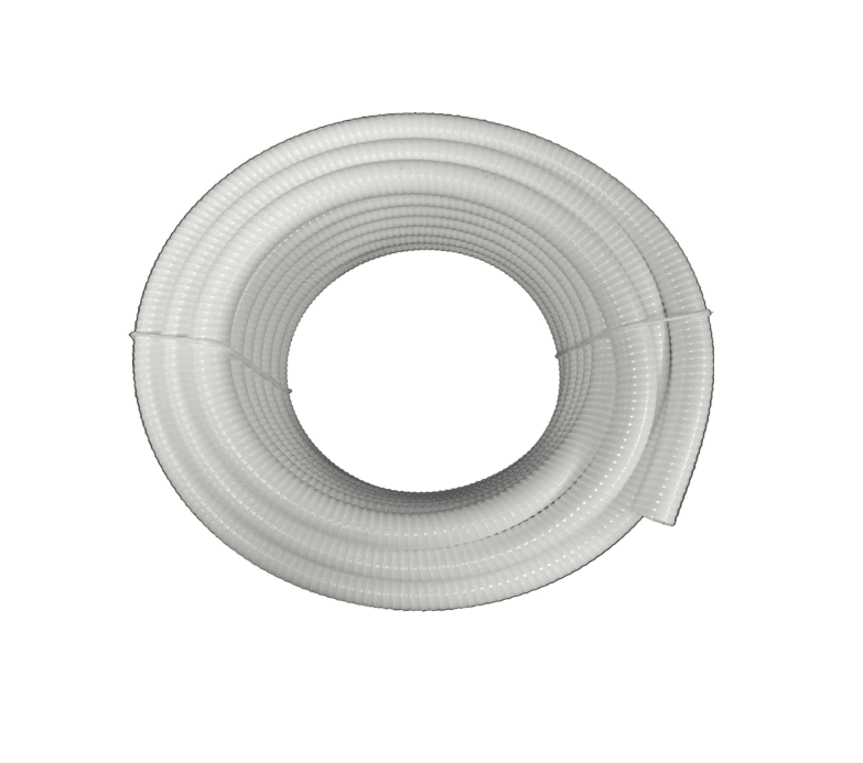 Manguera flexible 2” blanca *, para interconexión hidráulica, en equipos hidromasajes, longitud 50 pies (15 m)
