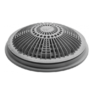 Rejilla de fondo circular 8″ para piscina en concreto