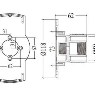 Reflector LED para sobreponer, piscinas en membrana